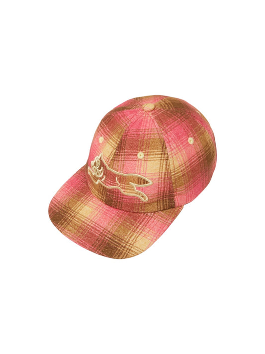 【ICE CREAM - アイスクリーム】APPLIQUE LOGO FLANNEL CHECK CAP / BROWN/PINK (キャップ/ブラウン/ピンク)