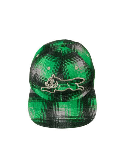 【ICE CREAM - アイスクリーム】APPLIQUE LOGO FLANNEL CHECK CAP / GRAY/GREEN (キャップ/グレー/グリーン)
