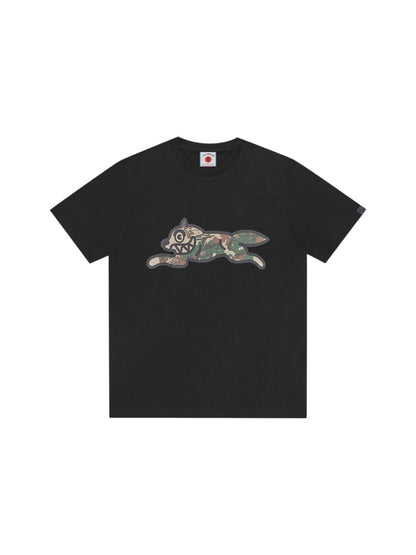 【ICE CREAM - アイスクリーム】WOODLAND CAMO RUNNING DOG T-SHIRT / BLACK (Tシャツ/ブラック)