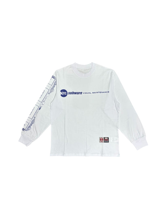 【SUBWARE - サブウェア】MARQUEE LOGO L/S TEE / WHITE (ロンT/ホワイト)