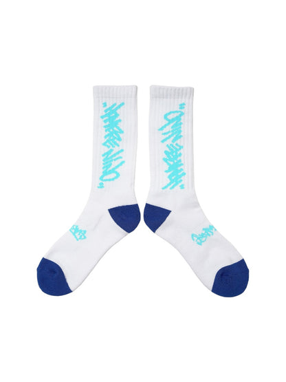 【Hombre Nino - オンブレニーニョ】SKATE SOCKS / WHITE (ロンT/ホワイト)