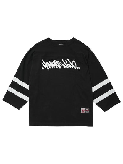 【Hombre Nino - オンブレニーニョ】FOOTBALL SHIRT / BLACK (Tシャツ/ブラック)