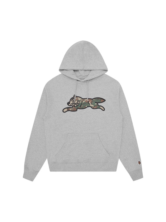 【ICE CREAM - アイスクリーム】WOODLAND CAMO RUNNING DOG POPOVER HOOD / HEATHER GREY (フーディ/ヘザーグレー)