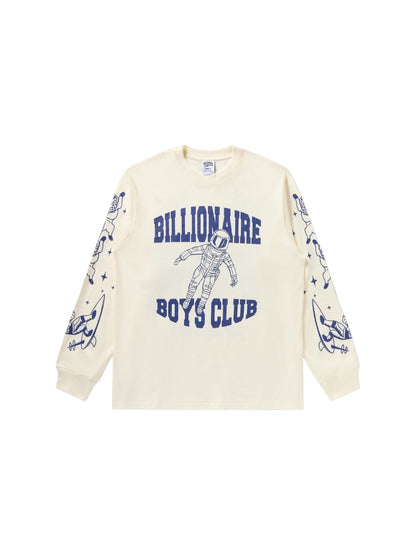【Billionaire Boys Club-ビリオネアボーイズクラブ】 BB GRAVITY LS T-SHIRT / WINTER WHITE (ロンT/ウィンターホワイト)