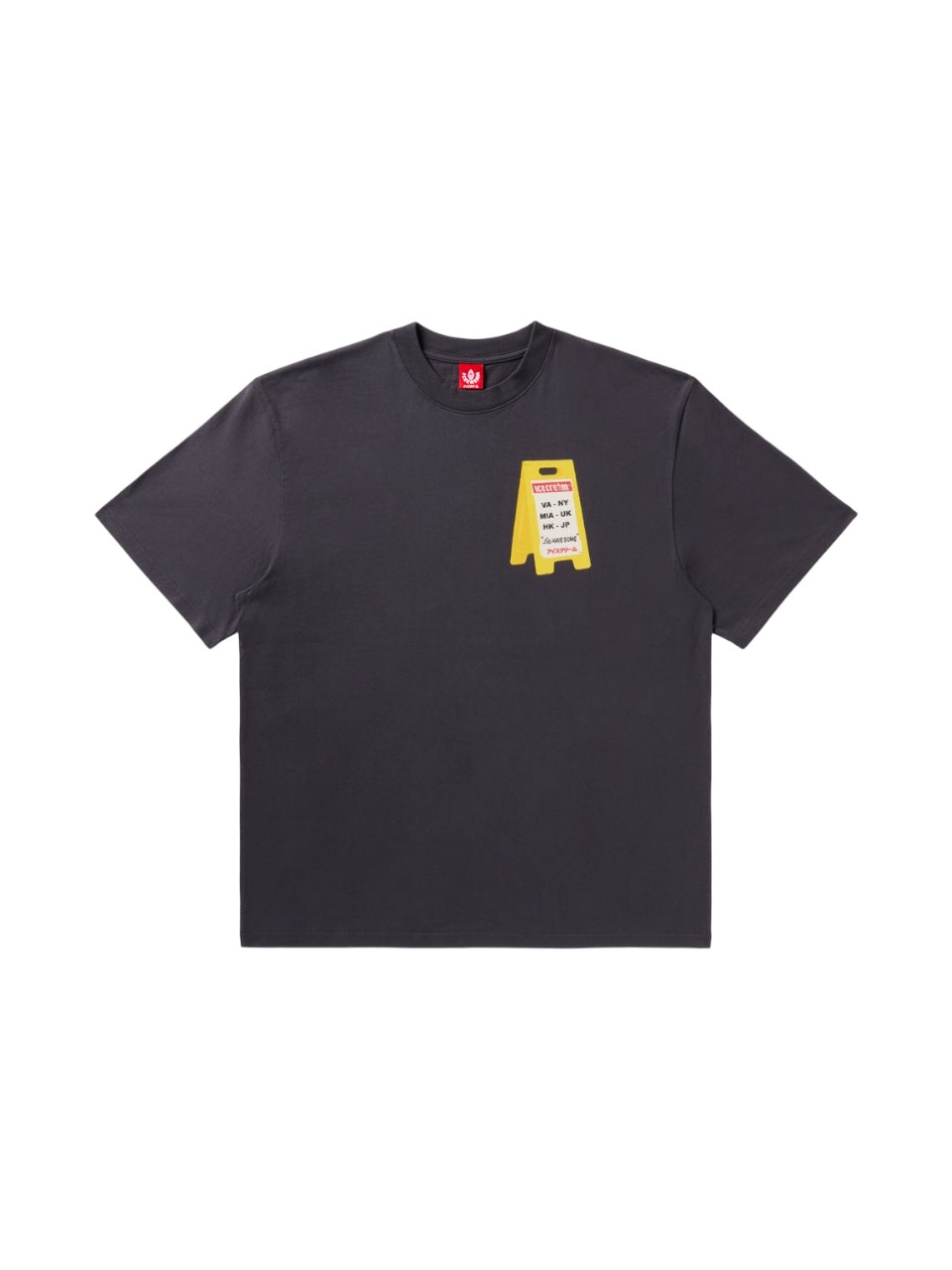 【ICE CREAM - アイスクリーム】AISLE CLOSED OVERSIZED T-SHIRT / CHARCOAL ART (Tシャツ/チャコールアート)
