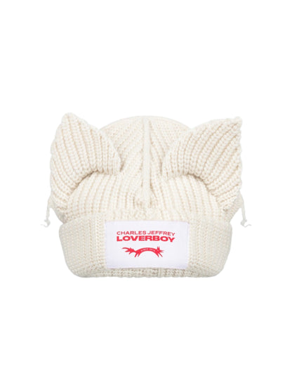 【Charles Jeffrey Loverboy - チャールズ ジェフリー ラバーボーイ】CHUNKY EARS BEANIE / ECRU (ビーニー/エクリュ)