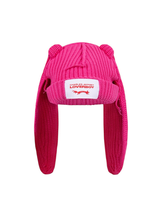 【Charles Jeffrey Loverboy - チャールズ ジェフリー ラバーボーイ】CHUNKY RABBIT BEANIE / PINK (ビーニー/ピンク)