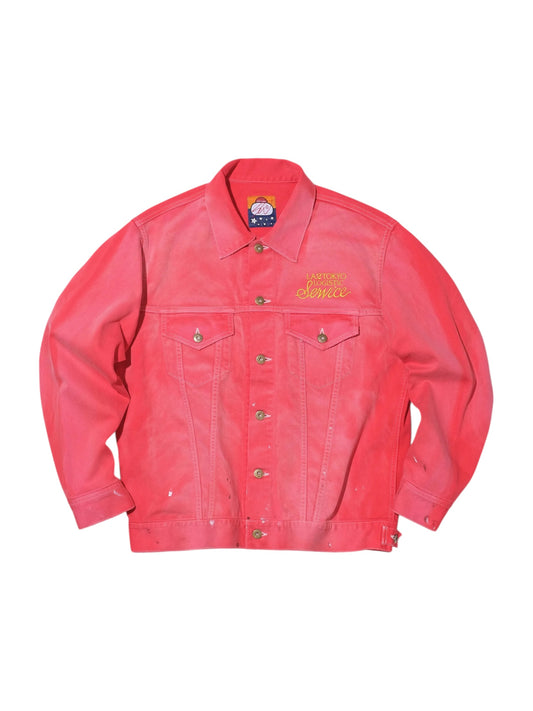 【SWJP - エスダブリュージェイピー】PIQUE TRUCKER JACKET / RED（ジャケット/レッド)