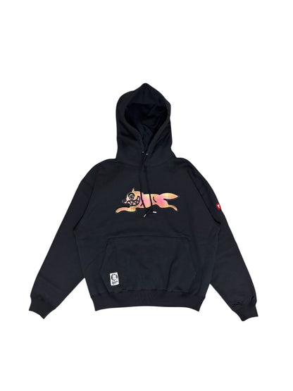 【ICE CREAM - アイスクリーム】APPLIQUE LOGO HOODIE RUNNING DOG / BLACK/PINK (フーディ/ブラック/ピンク)