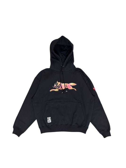 【ICE CREAM - アイスクリーム】APPLIQUE LOGO HOODIE RUNNING DOG / BLACK/PINK (フーディ/ブラック/ピンク)