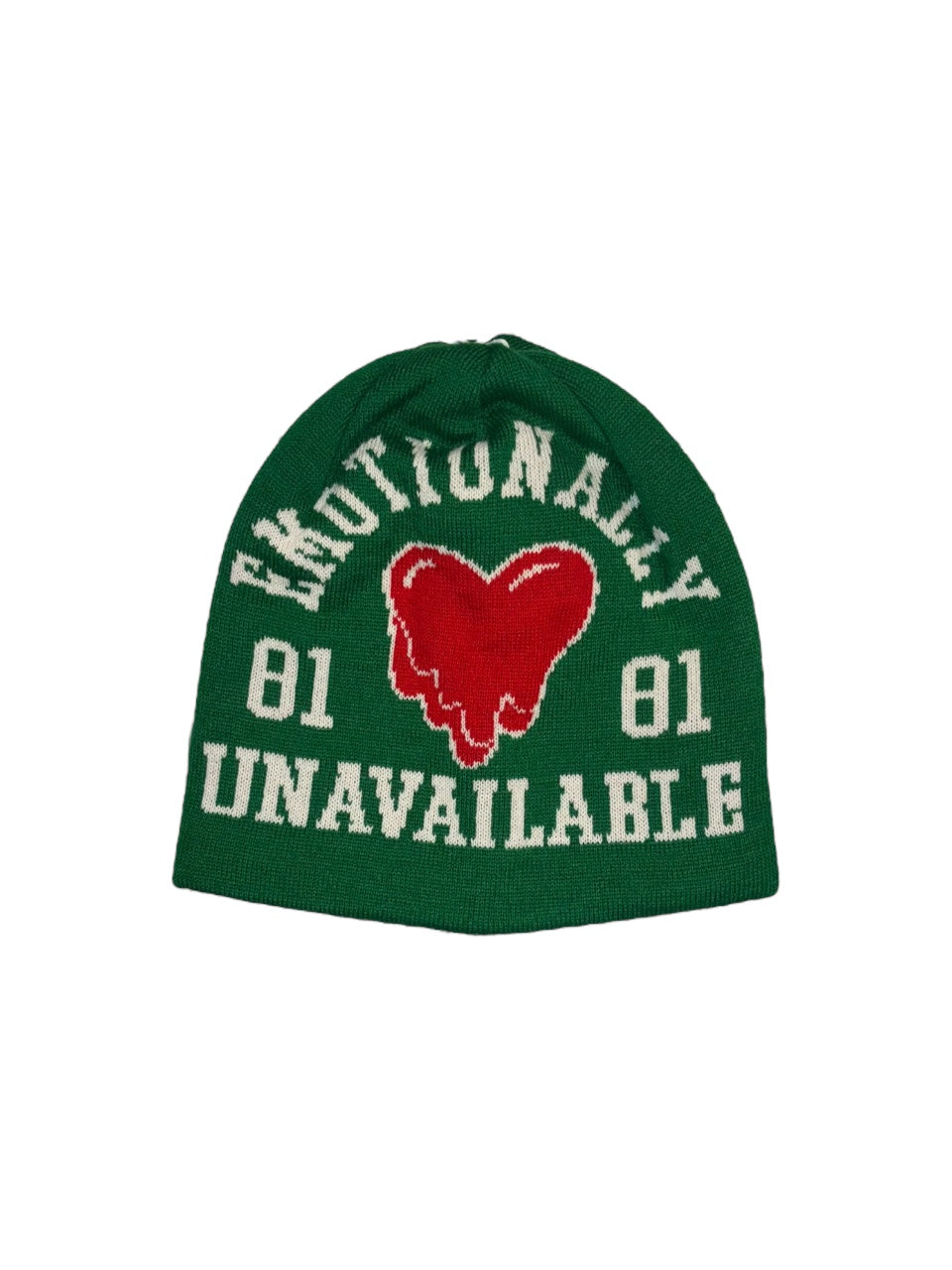 【EMOTIONALLY UNAVAILABLE - エモーショナリー アンアベイラブル】EU LOGO BEENIE / GREEN  (ビーニー/グリーン)