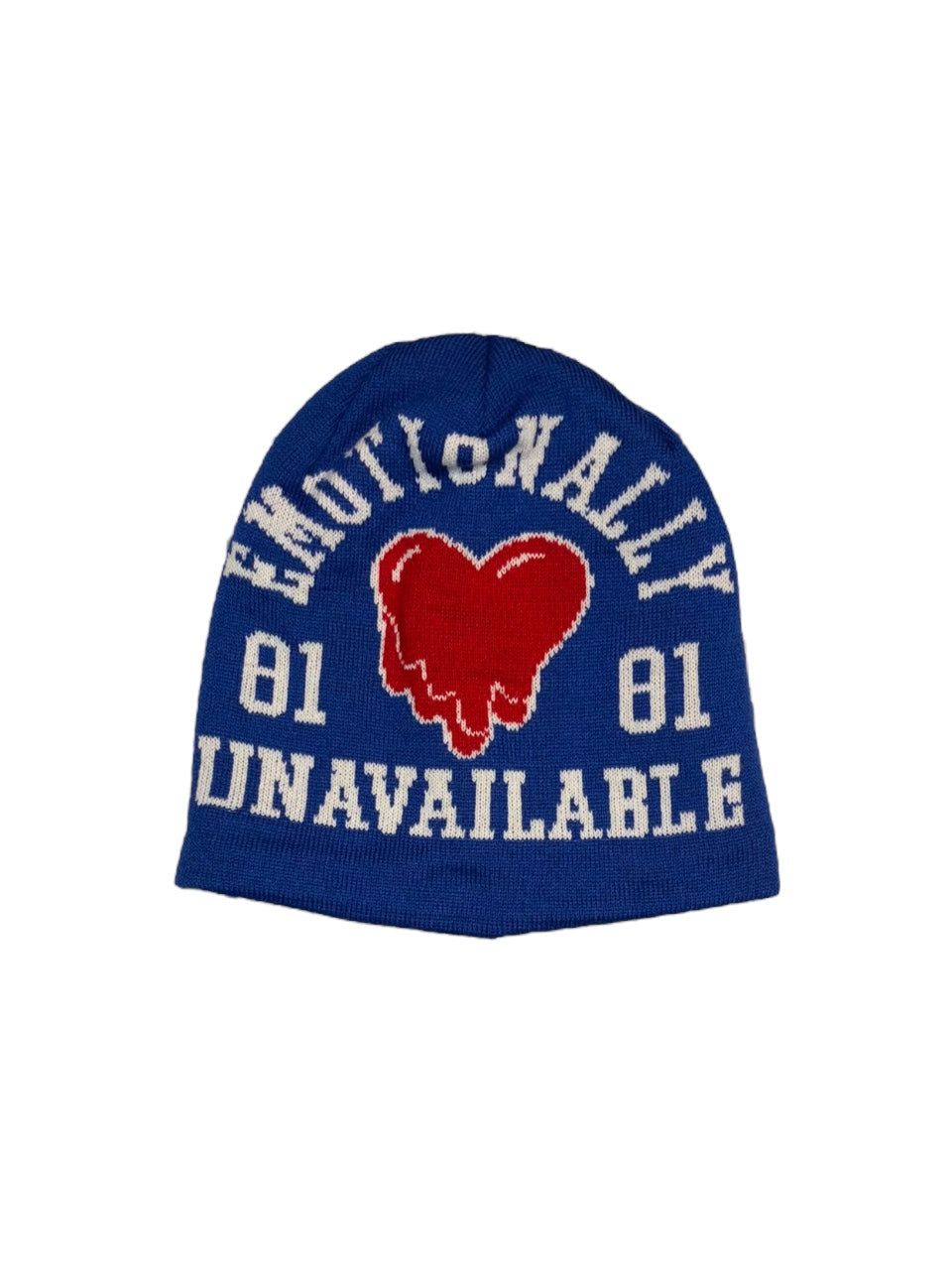 【EMOTIONALLY UNAVAILABLE - エモーショナリー アンアベイラブル】EU LOGO BEENIE / BLUE  (ビーニー/ブルー)