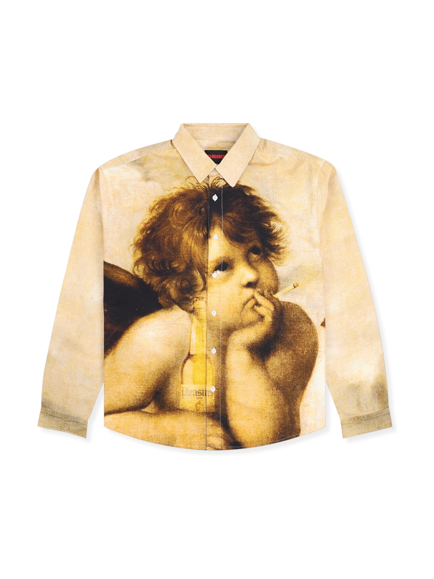 【PLEASURES - プレジャーズ】CHERUB BUTTON UP / MULTI (シャツ/マルチ)