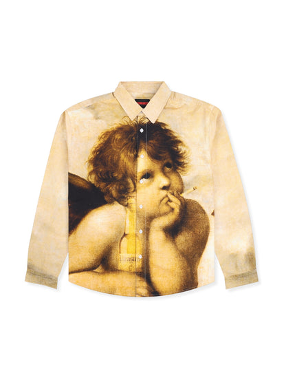 【PLEASURES - プレジャーズ】CHERUB BUTTON UP / MULTI (シャツ/マルチ)