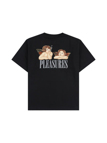 【PLEASURES - プレジャーズ】DYNAMIC SHORT SLEEVE CREWNECK / BLACK (Tシャツ/ブラック)
