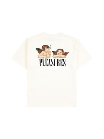 【PLEASURES - プレジャーズ】DYNAMIC SHORT SLEEVE CREWNECK / ECRU (Tシャツ/エクリュ)