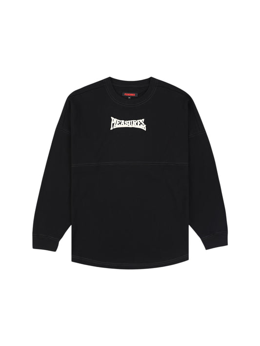 【PLEASURES - プレジャーズ】BULLDOG HEAVYWEIGHT LONG SLEEVE / BLACK (ロンT/ブラック)