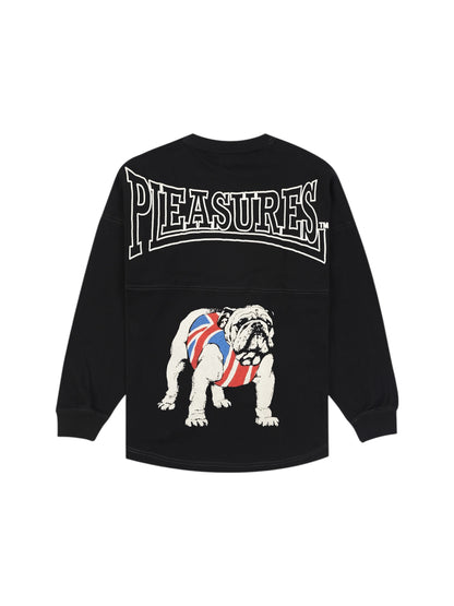 【PLEASURES - プレジャーズ】BULLDOG HEAVYWEIGHT LONG SLEEVE / BLACK (ロンT/ブラック)