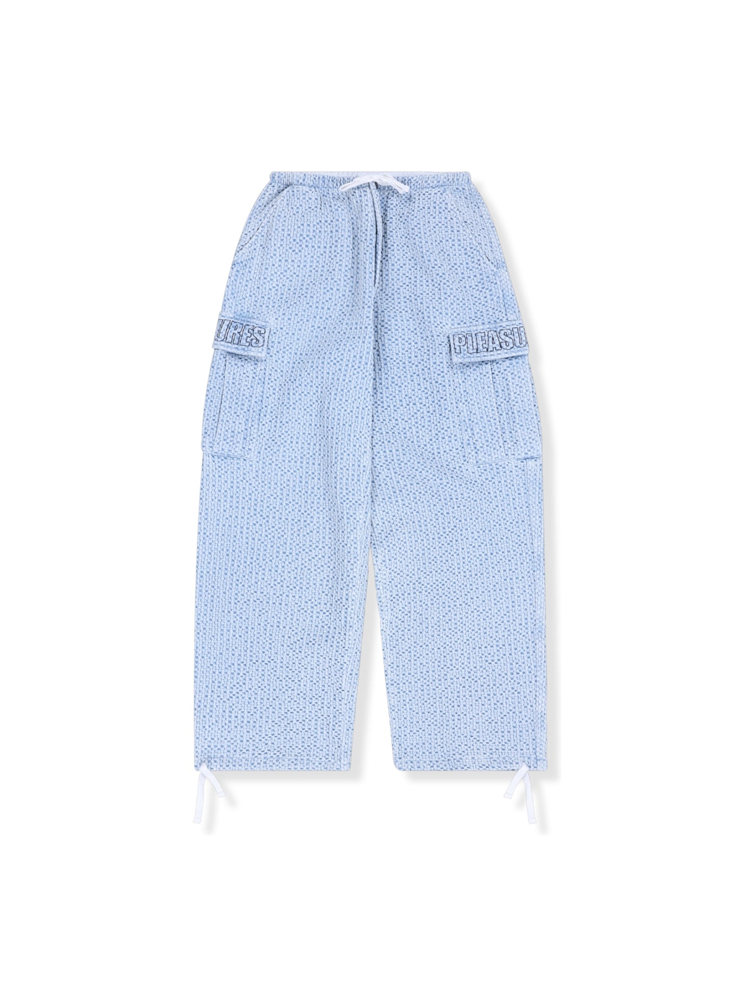 【PLEASURES - プレジャーズ】KNITTED INDIGO CARGO PANTS  / INDIGO (パンツ/インディゴ)