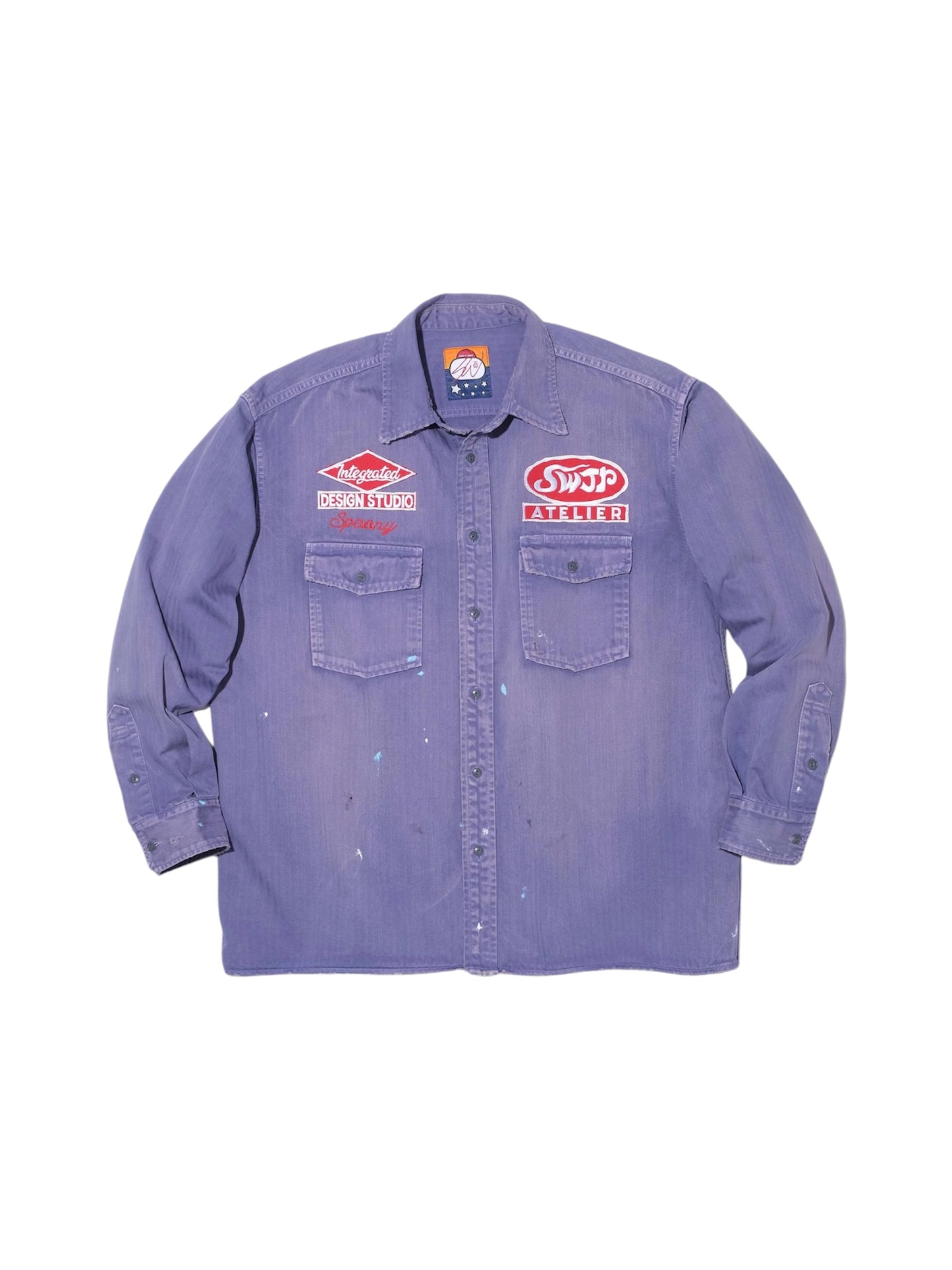 【SWJP - エスダブリュージェイピー】SWJP ATELIER SHIRT / LT PURPLE（シャツ/ライトパープル)