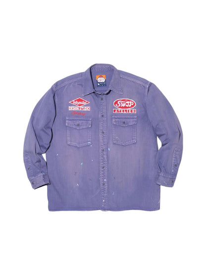 【SWJP - エスダブリュージェイピー】SWJP ATELIER SHIRT / LT PURPLE（シャツ/ライトパープル)