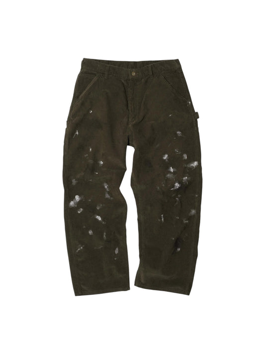 【SWJP - エスダブリュージェイピー】CORDULOY CARPENTER PANTS / OLIVE (パンツ/オリーブ)