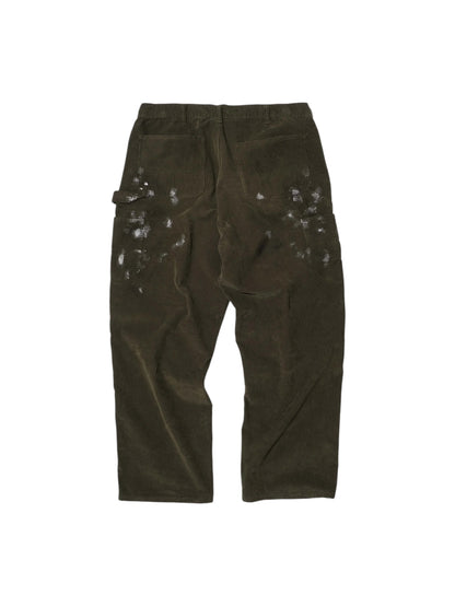 【SWJP - エスダブリュージェイピー】CORDULOY CARPENTER PANTS / OLIVE (パンツ/オリーブ)