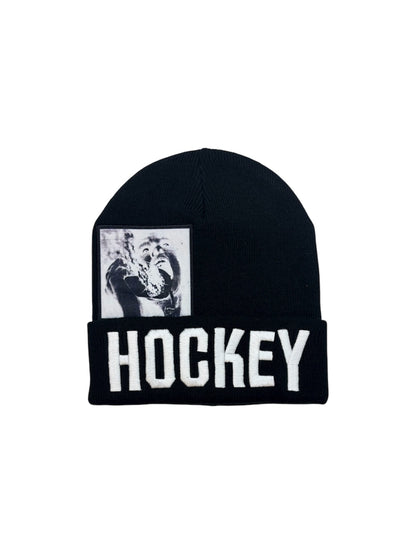 【HOCKEY - ホッケー 】 SERIOUS WARNING BEANIE / BLACK (ビーニー/ブラック)