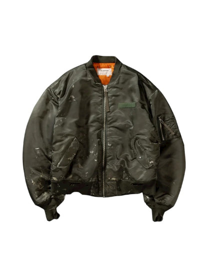 【ANACHRONORM - アナクロノーム】AN395 DIRTY NYLON MA-1 / OLIVE (ジャケット/オリーブ)