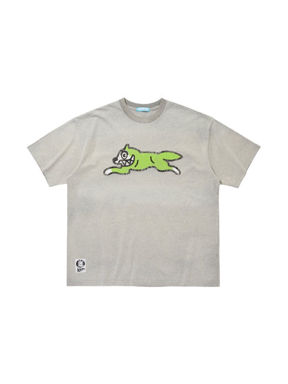 【ICE CREAM - アイスクリーム】DAMAGE COTTON T-SHIRT / GRAY (S/S/グレー)
