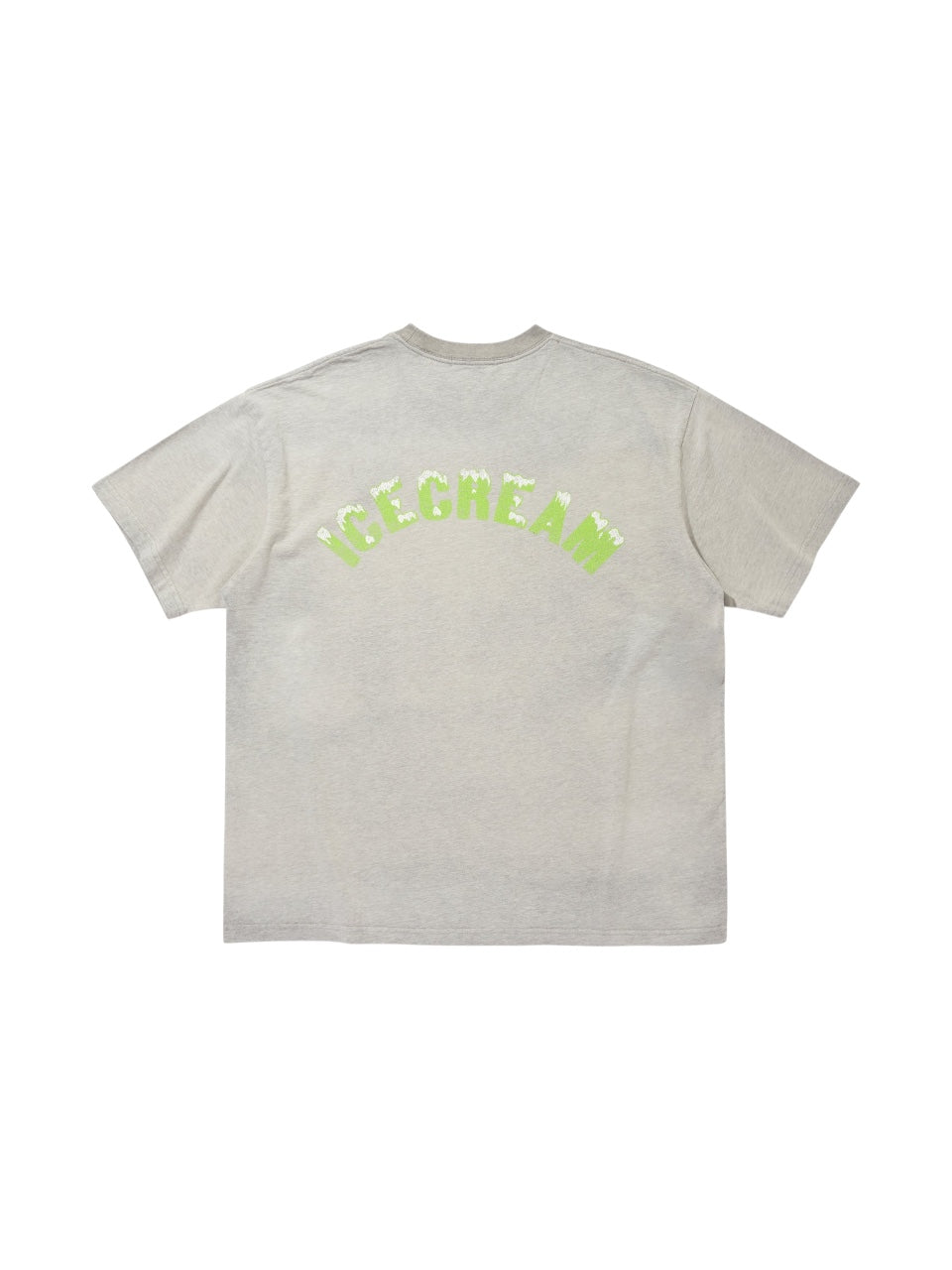 【ICE CREAM - アイスクリーム】DAMAGE COTTON T-SHIRT / GRAY (S/S/グレー)