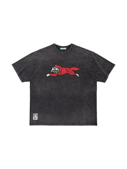 【ICE CREAM - アイスクリーム】DAMAGE COTTON T-SHIRT / BLACK (S/S/ブラック)