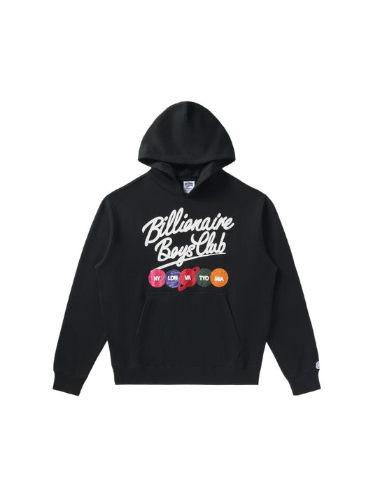 【Billionaire Boys Club-ビリオネアボーイズクラブ】SCRIPT HOODIE / BLACK (フーディ/ブラック)