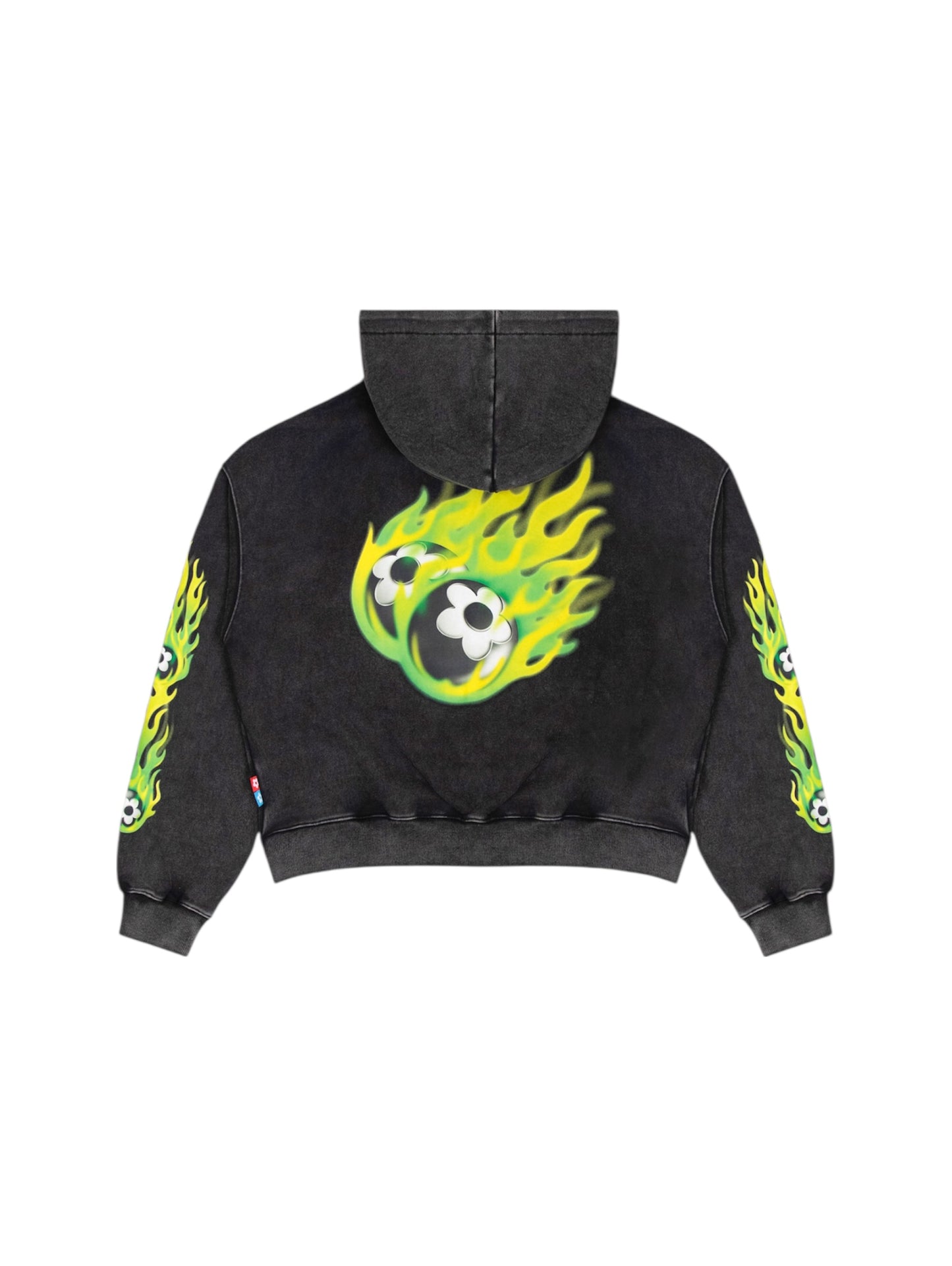 【VANDY THE PINK - ヴァンディー・ザ・ピンク】FLAME FLOWER BALL ZIP UP / BLACK (フーディー/ブラック)