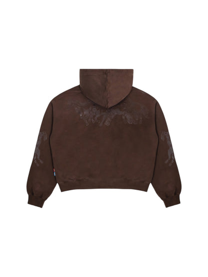 【VANDY THE PINK - ヴァンディー・ザ・ピンク】HORSES HOODIE / WASHED BROWN (フーディー/ブラウン)