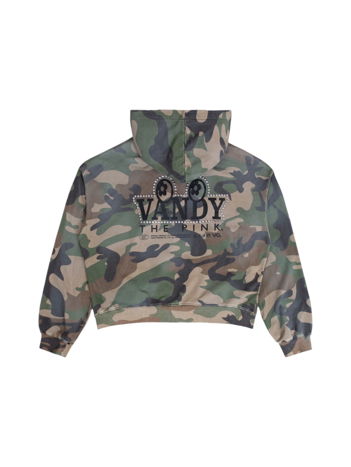 【VANDY THE PINK - ヴァンディー・ザ・ピンク】CAMO STUDDEDZIP UP / CAMO (フーディー/カモ)
