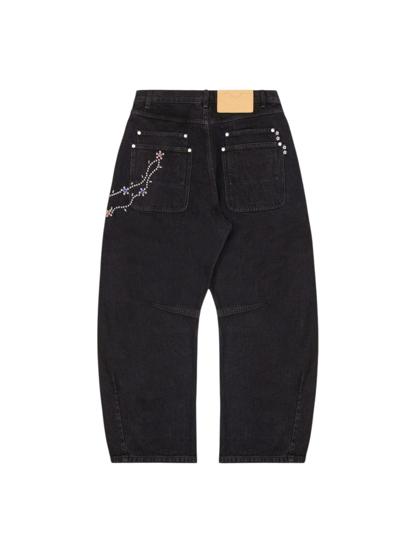 【VANDY THE PINK - ヴァンディー・ザ・ピンク】COTTON TWILL STUD PANTS / BLACK (パンツ/ブラック)