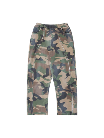 【VANDY THE PINK - ヴァンディー・ザ・ピンク】WASHED GREEN CAMO SWEATPANTS / WASHED CAMO (パンツ/ウォッシュドカモ)