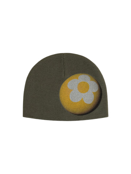 【VANDY THE PINK - ヴァンディー・ザ・ピンク】FLOWER BALL BEANIE / OLIVE (ビーニー/オリーブ)
