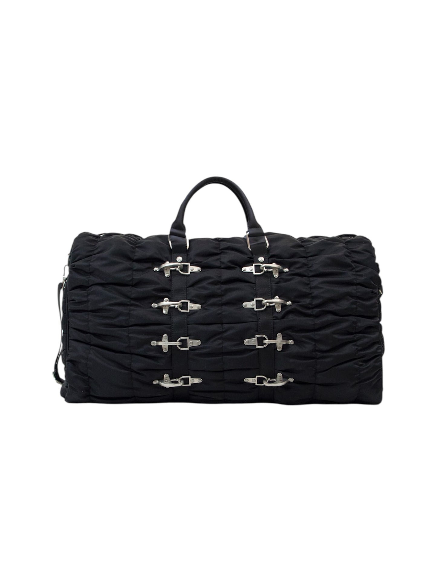 【VANDY THE PINK - ヴァンディー・ザ・ピンク】QUILTED LETTUCE KEEPALL / BLACK (バッグ/ブラック)