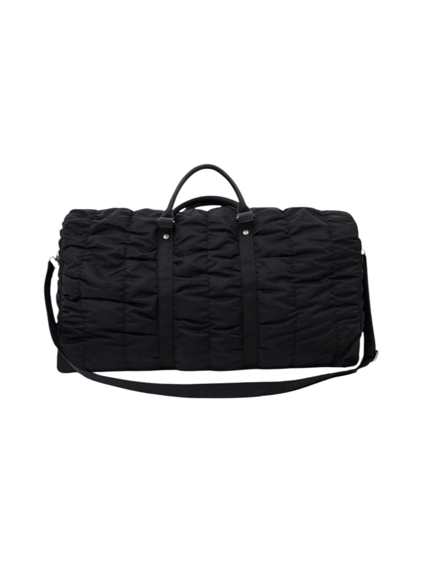 【VANDY THE PINK - ヴァンディー・ザ・ピンク】QUILTED LETTUCE KEEPALL / BLACK (バッグ/ブラック)