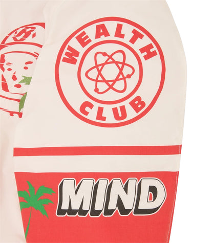 【Billionaire Boys Club-ビリオネアボーイズクラブ】 STADIUM BOMBER JACKET / WHITE/RED (ジャケット/ホワイト/レッド)