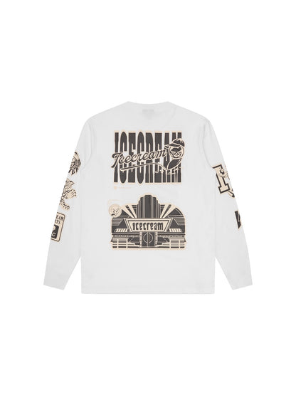【ICE CREAM - アイスクリーム】MULTI GRAFPHIC LS TEE / WHITE (L.S/ホワイト)