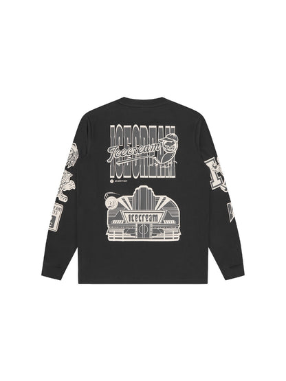 【ICE CREAM - アイスクリーム】MULTI GRAFPHIC LS TEE / BLACK (L.S/ブラック)