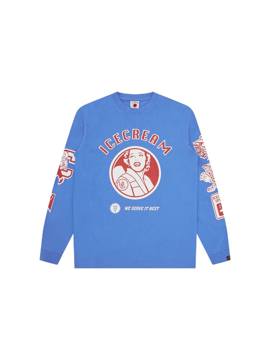 【ICE CREAM - アイスクリーム】MULTI GRAFPHIC LS TEE / BLUE (L.S/ブルー)
