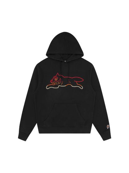 【ICE CREAM - アイスクリーム】CRYSTAL RUNNING DOG POPOVER HOOD / BLACK (フーディ/ブラック)