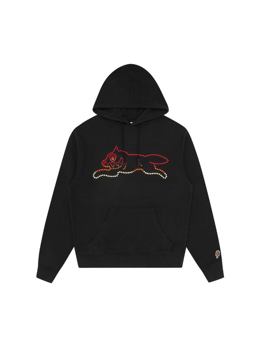 【ICE CREAM - アイスクリーム】CRYSTAL RUNNING DOG POPOVER HOOD / BLACK (フーディ/ブラック)