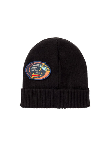 【Billionaire Boys Club-ビリオネアボーイズクラブ】 STAMPS EMBROIDERED PATCH SKULL CAP / BLACK (ビーニー/ブラック)