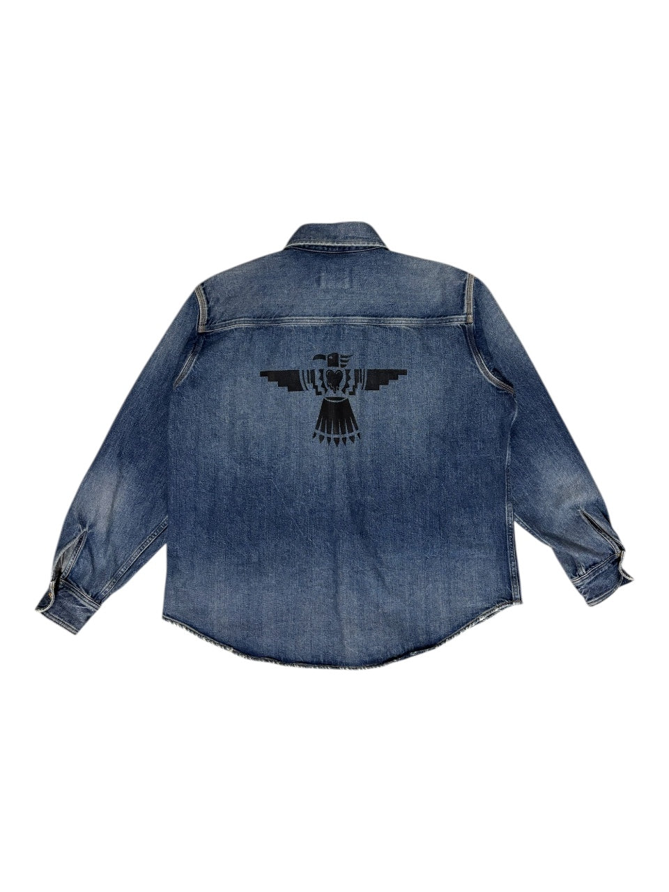 【EMOTIONALLY UNAVAILABLE - エモーショナリー アンアベイラブル】LATIN DENIM SHIRT / BLUE (シャツ/ブルー)