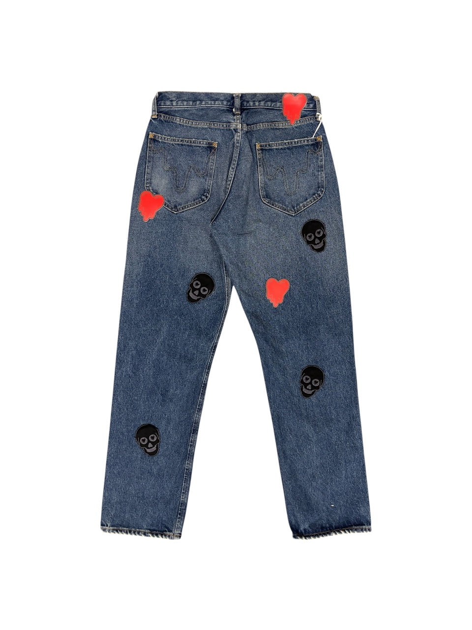 【EMOTIONALLY UNAVAILABLE - エモーショナリー アンアベイラブル】EU PATCH DENIM PANTS / BLUE (パンツ/ブルー)